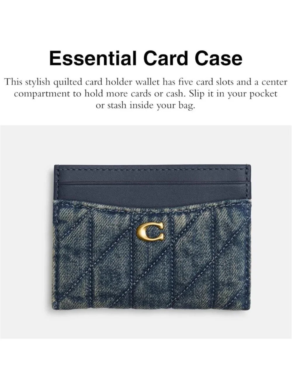 Stylish Essential Card Case - Compact Wallet for Cards & Cash, Perfect for